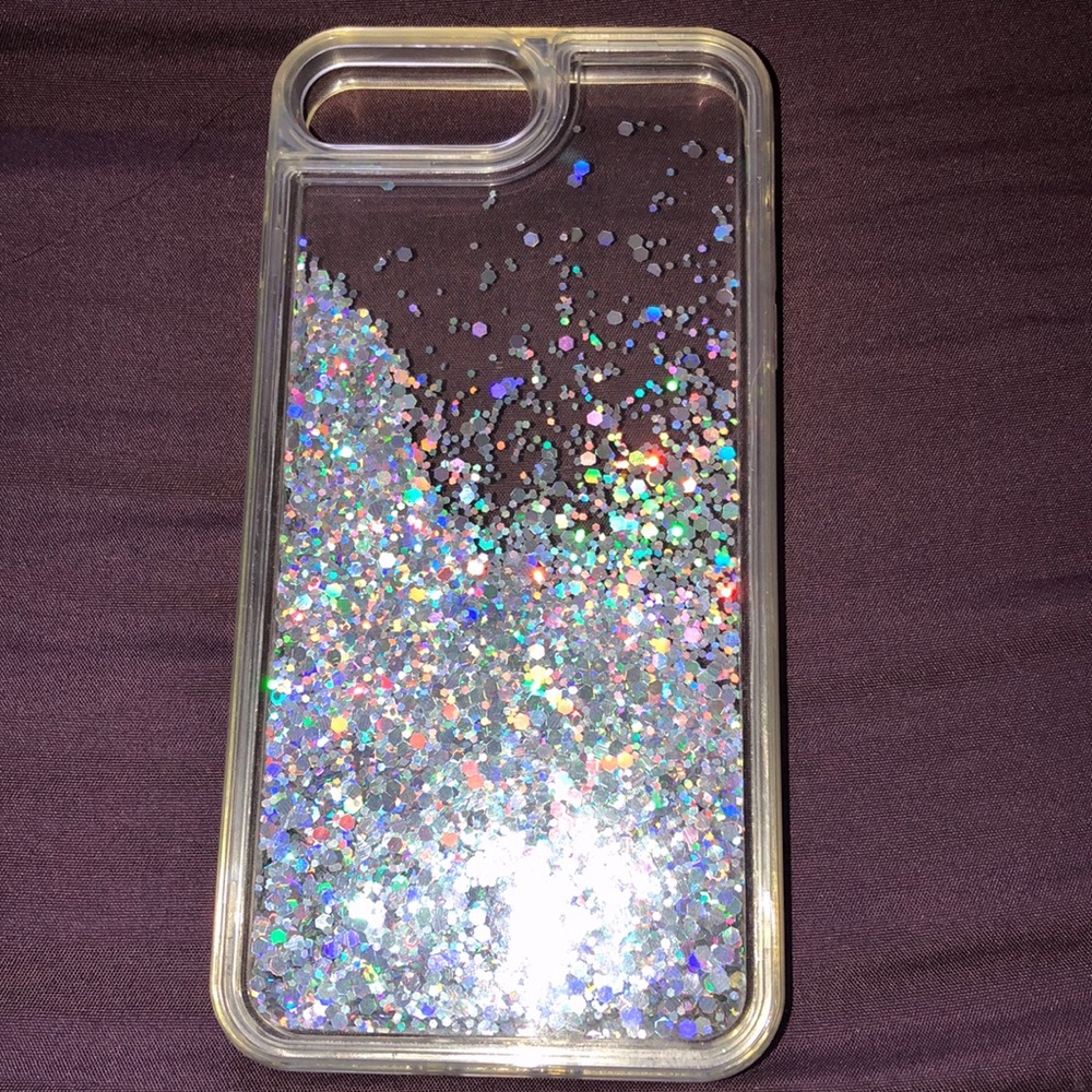iPhone 7/8 plus clear glittery case